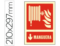 Pictograma señal MANGUERA PVC fotoluminiscente 21x29,7cm.